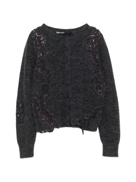 Cardigan Bimba Y Lola melange din dantelă gri