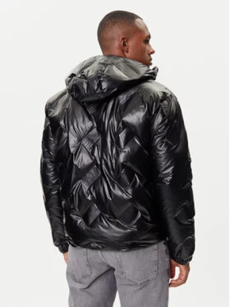 Emporio Armani Dirbtinės odos striukė juoda