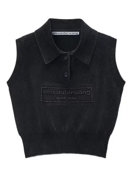 Polo Alexander Wang fără mâneci negru