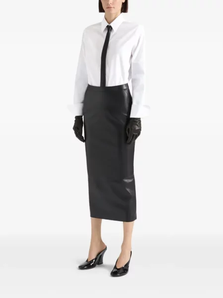 Fustă din piele Givenchy negru
