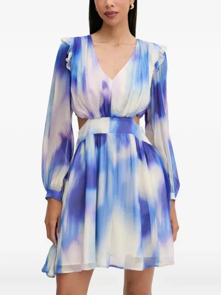 Rochie mini Morgan cu volane albastru
