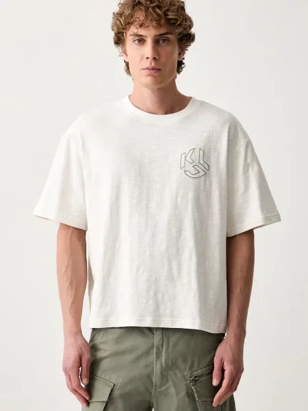Karl Lagerfeld Jeans tricou pentru bărbați din bej