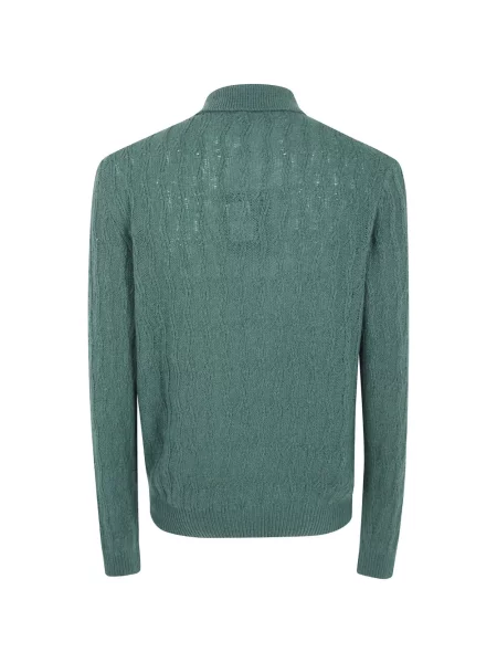Tricou polo Etro din cașmir verde