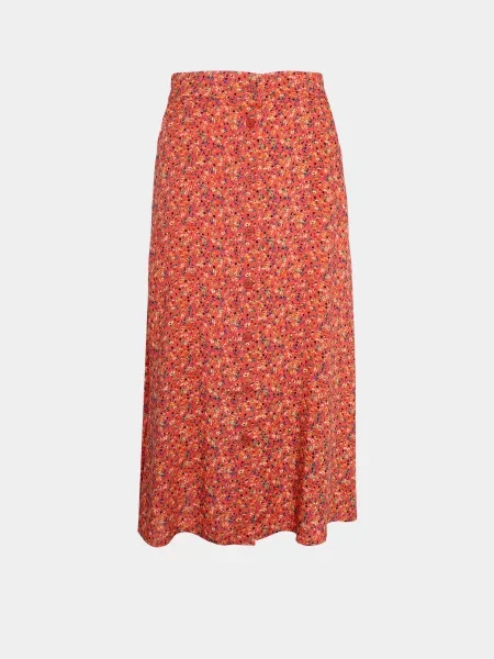 Braska Спідниця міді Кораловий Бавовна/поліестер