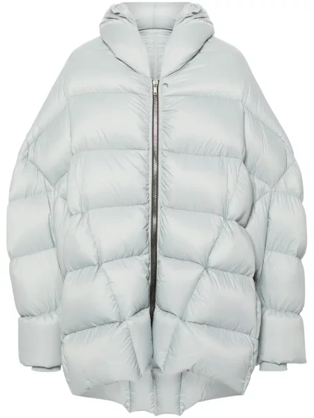 Palton Rick Owens cu glugă albastru