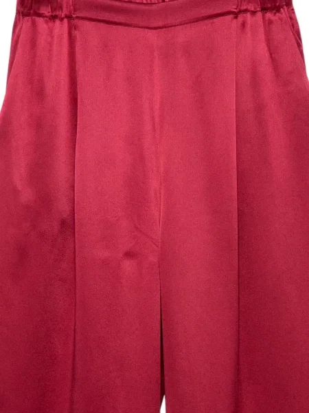 Pantaloni Carine Gilson din satin roșu