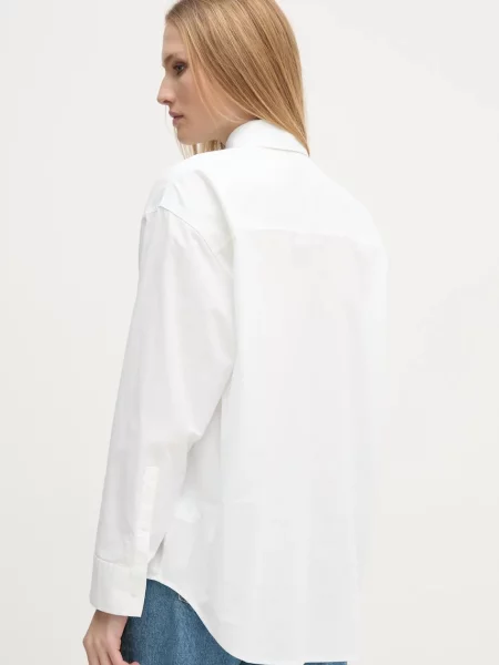 Košile Calvin Klein Jeans relaxed s klasickým límcem béžová