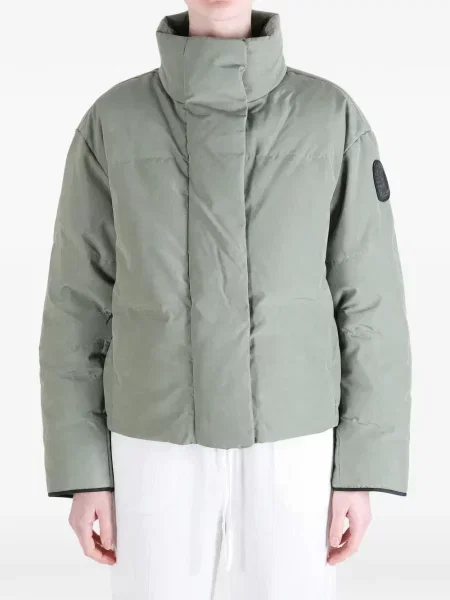 Prošívaný bunda Canada Goose s autogramem zelená