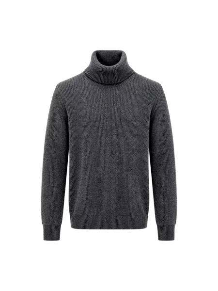 Sweter z golfem Anips wełniany szary