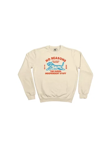 The Dudes No reasons Classic Sweatshirt Mężczyźni Bluzy i bluzy z kapturem The Dudes Krem Size: M