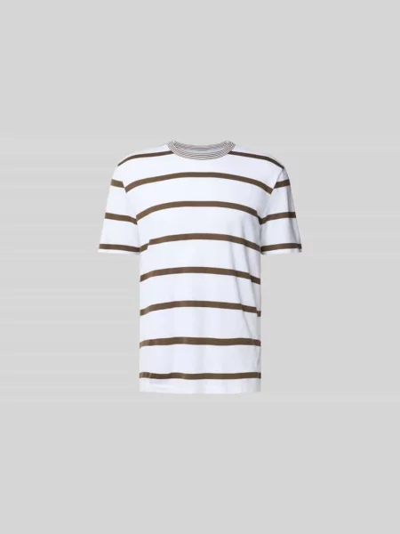 T-shirt o kroju regular fit z mieszanki bawełny Officine Generale biała