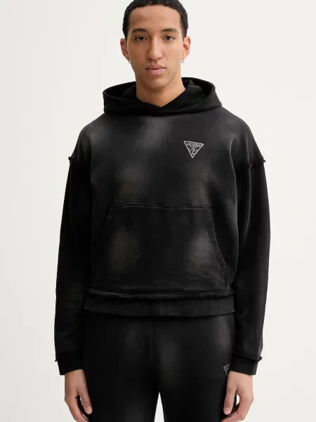 Bombažen pulover Guess Originals črna