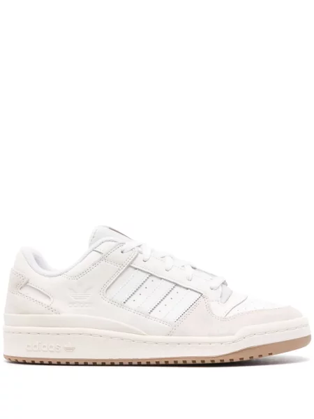Кожени маратонки Adidas Forum на райета бяло