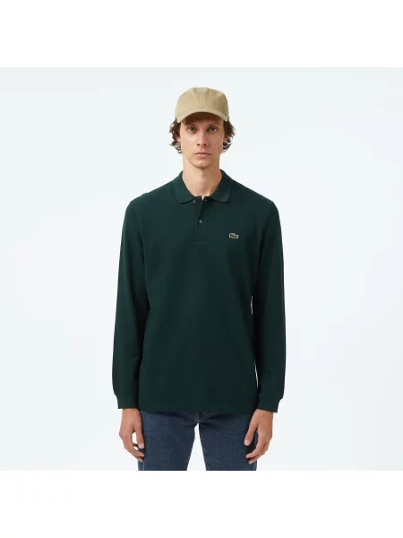 Lacoste Oryginalna Koszulka Polo Z Długim Rękawem zielony