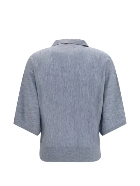 Gulerat tricou polo Lisa Yang albastru