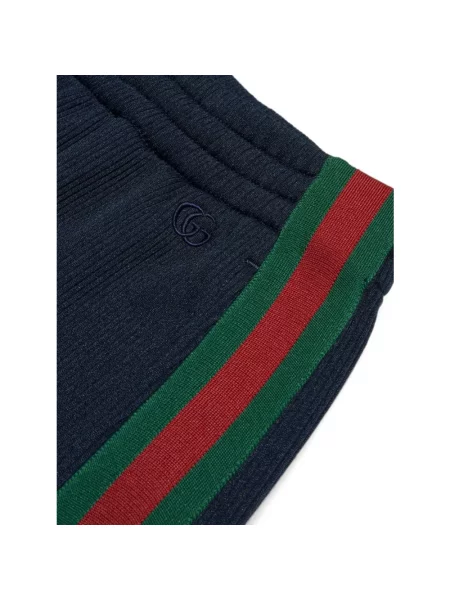 Spodnie Gucci z paskiem niebieskie