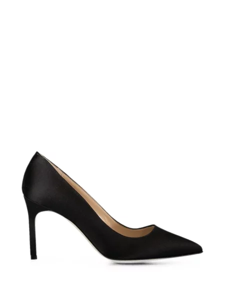 Pantofi cu toc Manolo Blahnik din satin negru