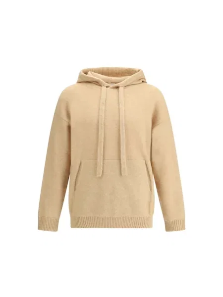 Bluza z kapturem Laneus z kaszmiru z kapturem beżowa