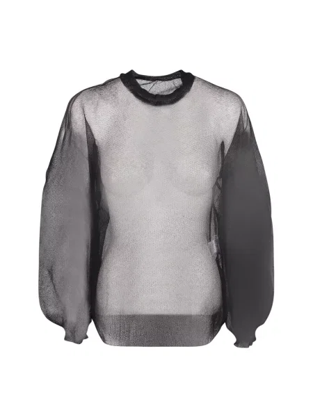 Długa bluzka Issey Miyake z długim rękawem czarna