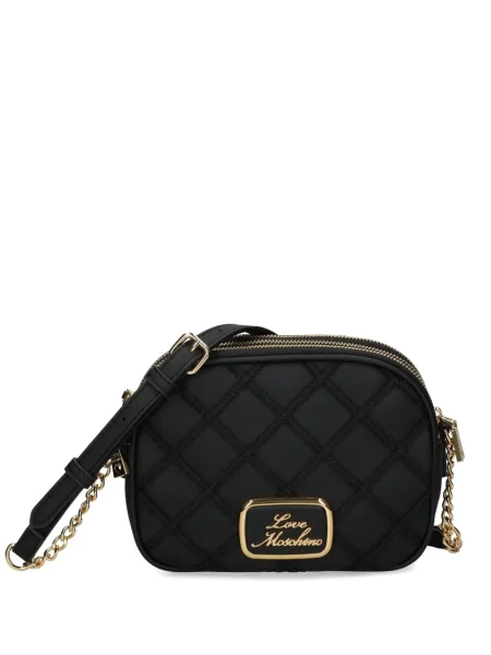 Torebka crossbody Love Moschino koronkowa czarna