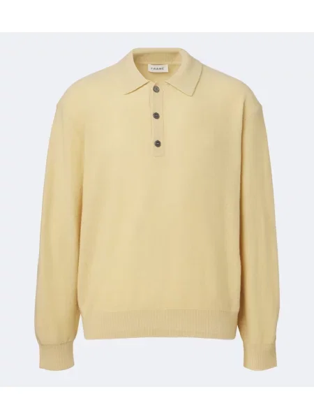 Tricou polo Frame de lână galben