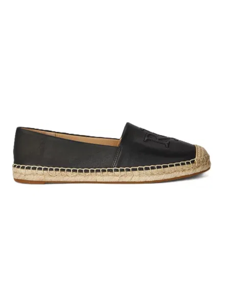 Espadryle Ralph Lauren bez obcasa czarne