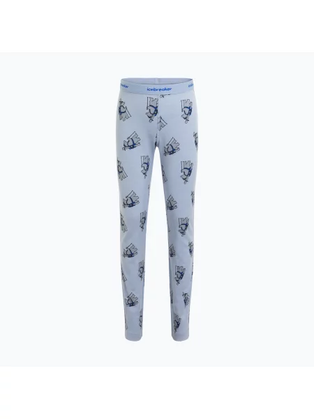 Gyerek thermoaktív nadrág icebreaker Merino Oasis Bear Tour zinc blue/aop. Méret: 8 kék