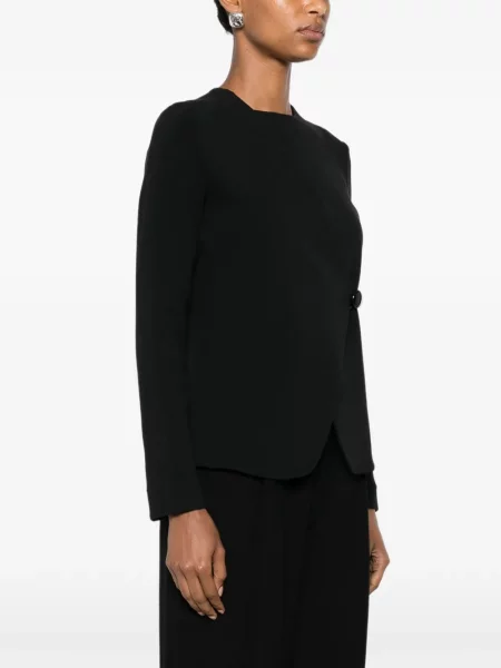 Geacă Emporio Armani asimetrică negru