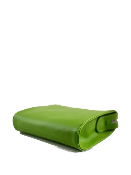 Geanta de piele La Rose din piele verde