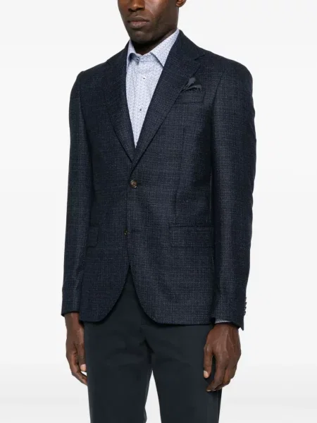 Marynarka Sand wełniana jednorzędowa niebieska