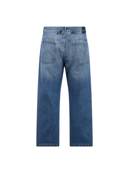 Jeansy straight leg Maison Margiela niebieskie