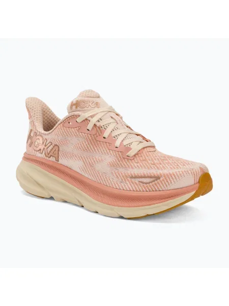 Дамски обувки за бягане HOKA Clifton 9 sandstone/cream оранжево