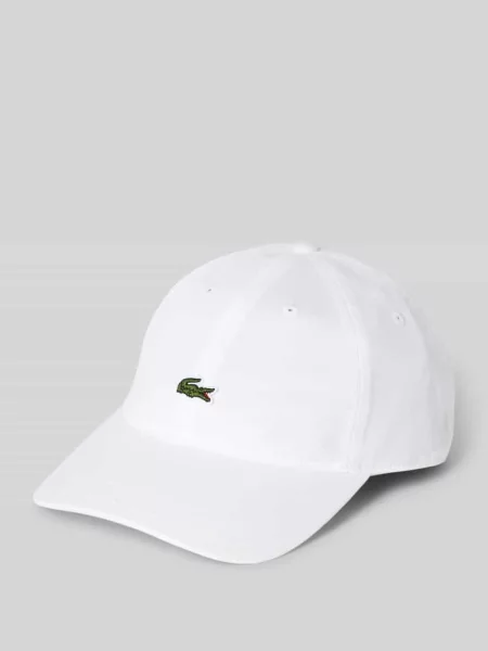Czapka z daszkiem Lacoste white biała