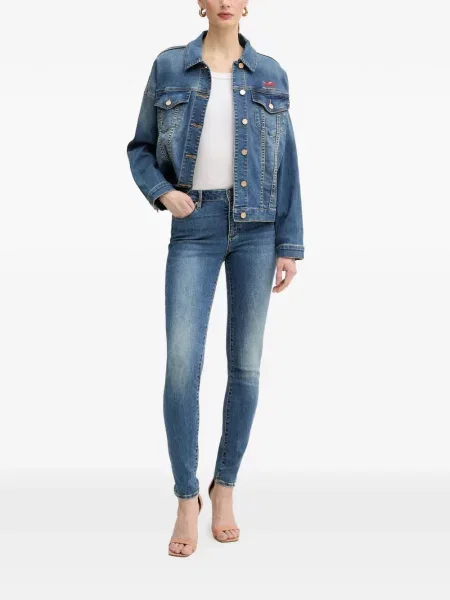 Geacă Armani Exchange cu broderie albastru