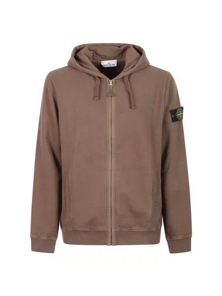 Bluza z kapturem Stone Island z kapturem z kamieniami brązowa