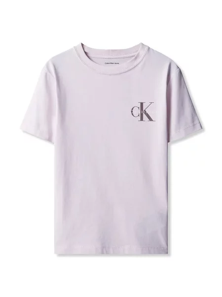 Calvin Klein Jeans majica za djecu od pamuka ljubičasta