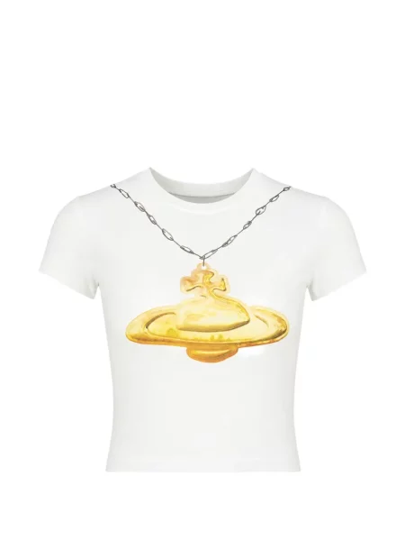 Tricou Vivienne Westwood cu imagine alb