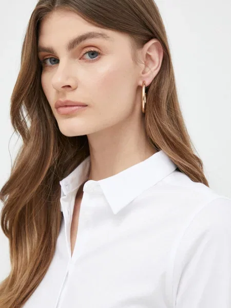 Mos Mosh Koszula Mmtina Z Dżerseju weiss biała