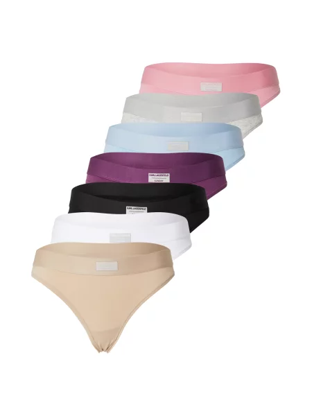 Karl Lagerfeld Tanga pielii / albastru deschis / gri amestecat / lila / roz / negru alb