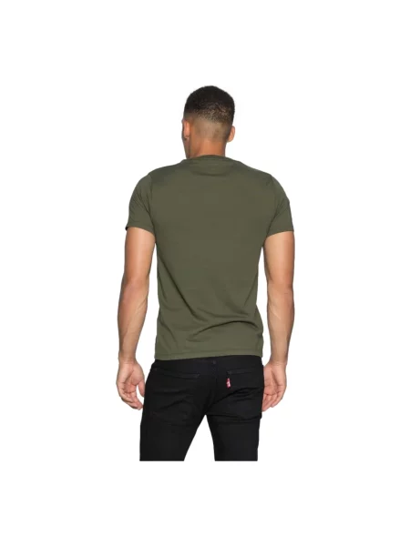 T-shirt z wyhaftowanym logo Levi's zielona