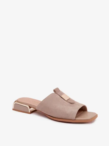 Papuci D&a din piele maro