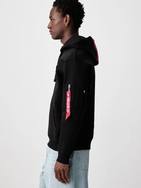 ALPHA INDUSTRIES Tréning póló piros fehér fekete