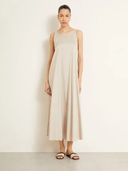 Max Mara Beachwear Sukienka Plażowa Seta beige beżowa