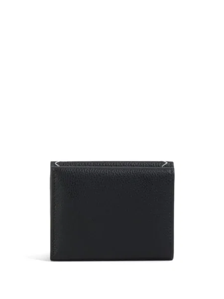 Siuvinėtas iš natūralios odos piniginė Marni juoda
