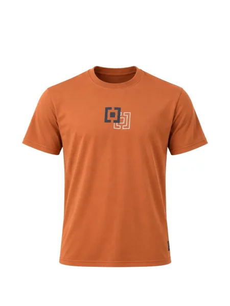 Tricou Horsefeathers cu imagine portocaliu