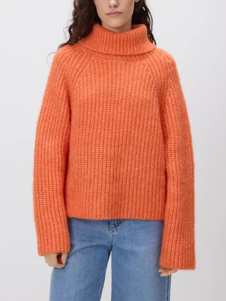 Reserved Структурована водолазка помаранчевий