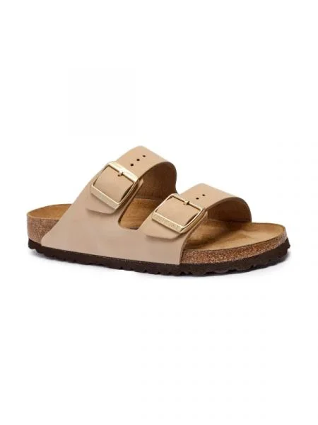 Birkenstock Bőr papucs Arizona bézs