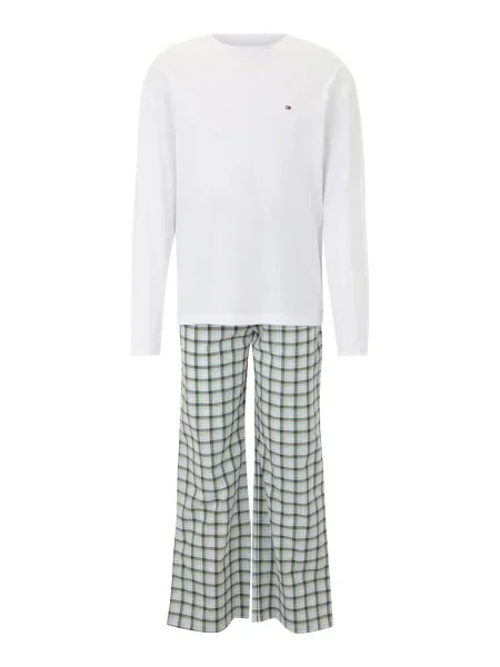 Pijamale Tommy Hilfiger Underwear cu imagine alb