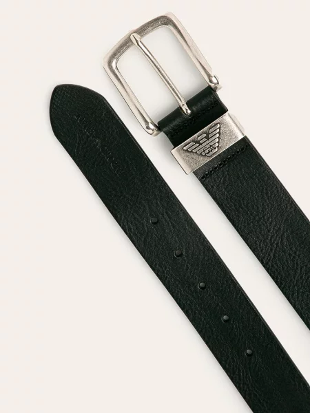 Emporio Armani Kožni remen crna