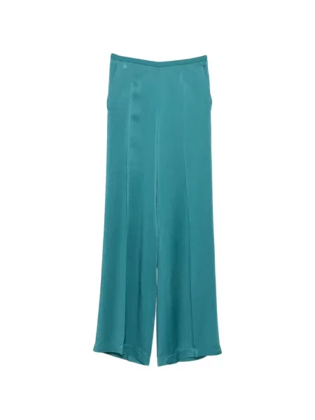 Pantaloni Forte_forte din satin albastru